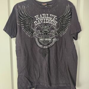 Harley-Davidson Black Graphic T-Shirt for Men
